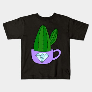 Cute Cactus Design #194: Cactus In Diamond Mug Kids T-Shirt